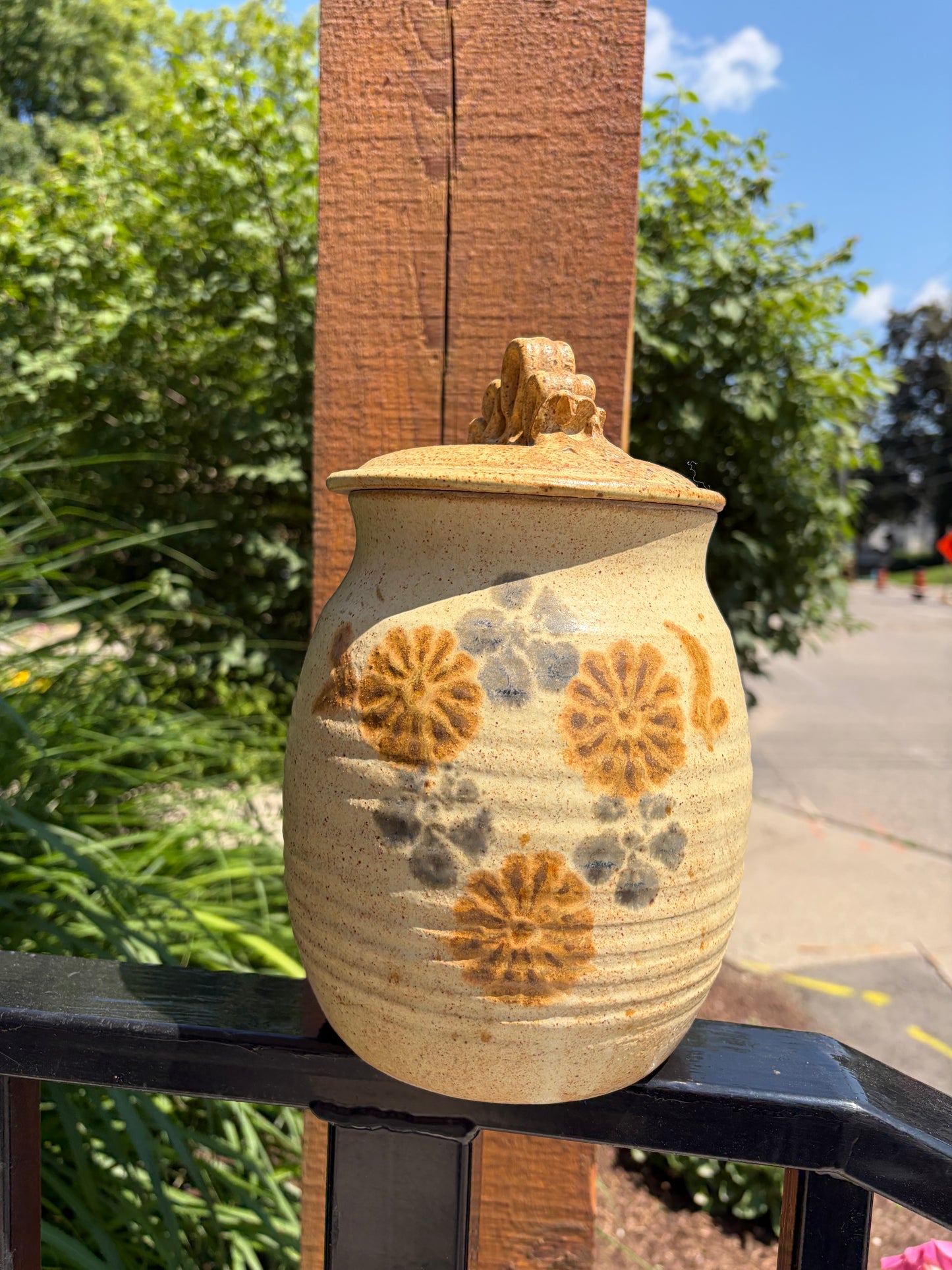 Vintage '82 Pottery Lidded Jar