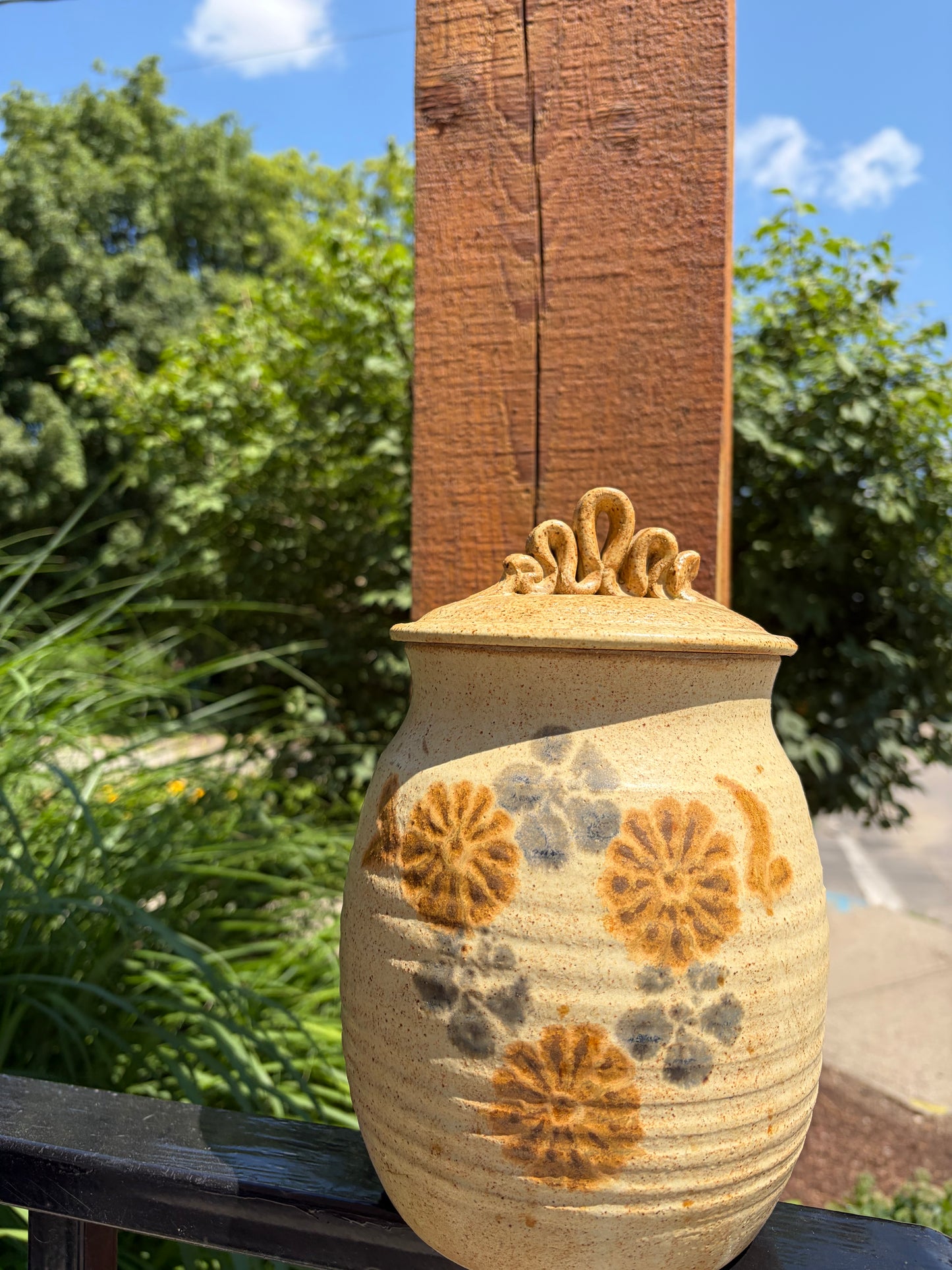 Vintage '82 Pottery Lidded Jar