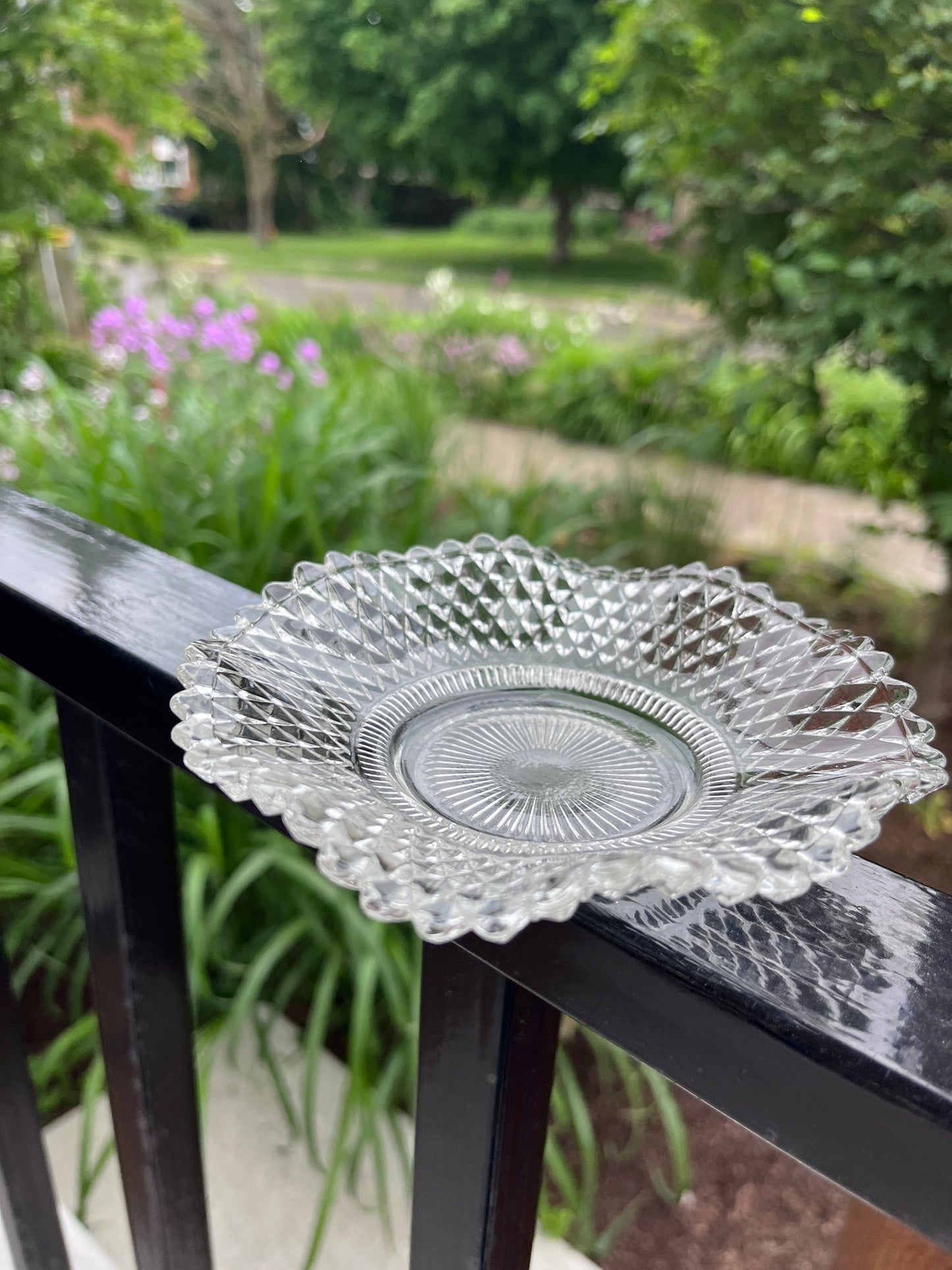Vintage Rippled Bowl Crystal