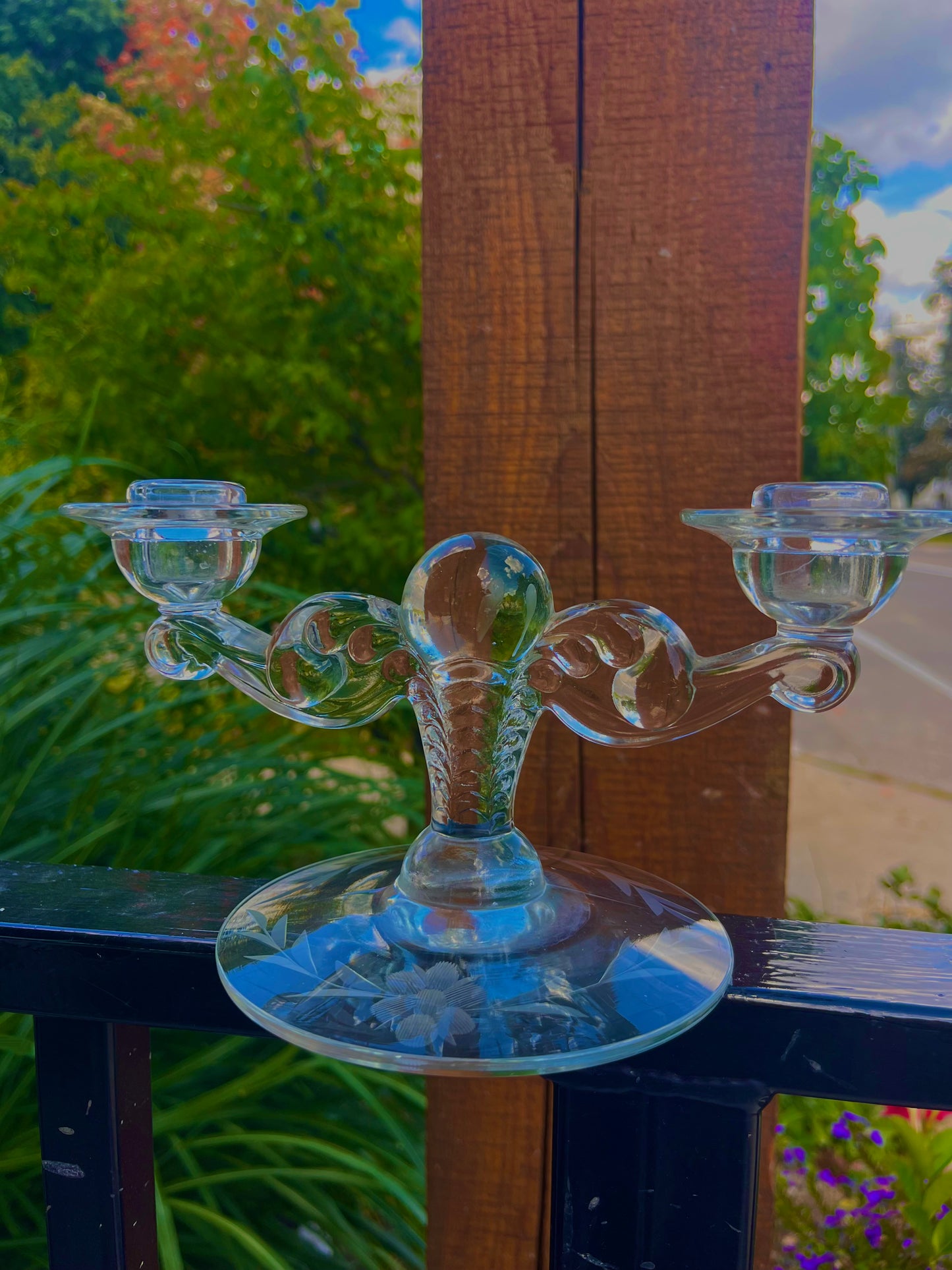 Vintage Crystal Candle Sticks
