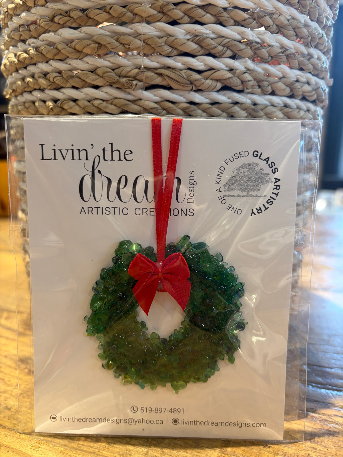 Locally Made Glass Fusion Ornaments
