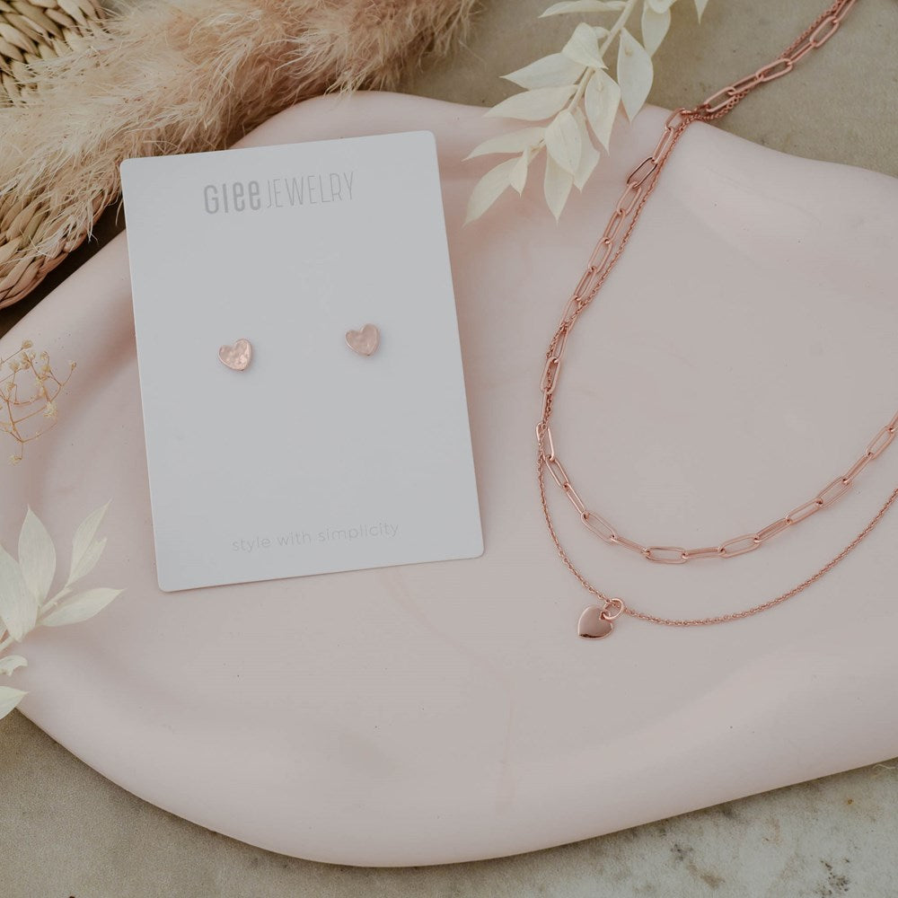 Paper Clip Heart Necklace