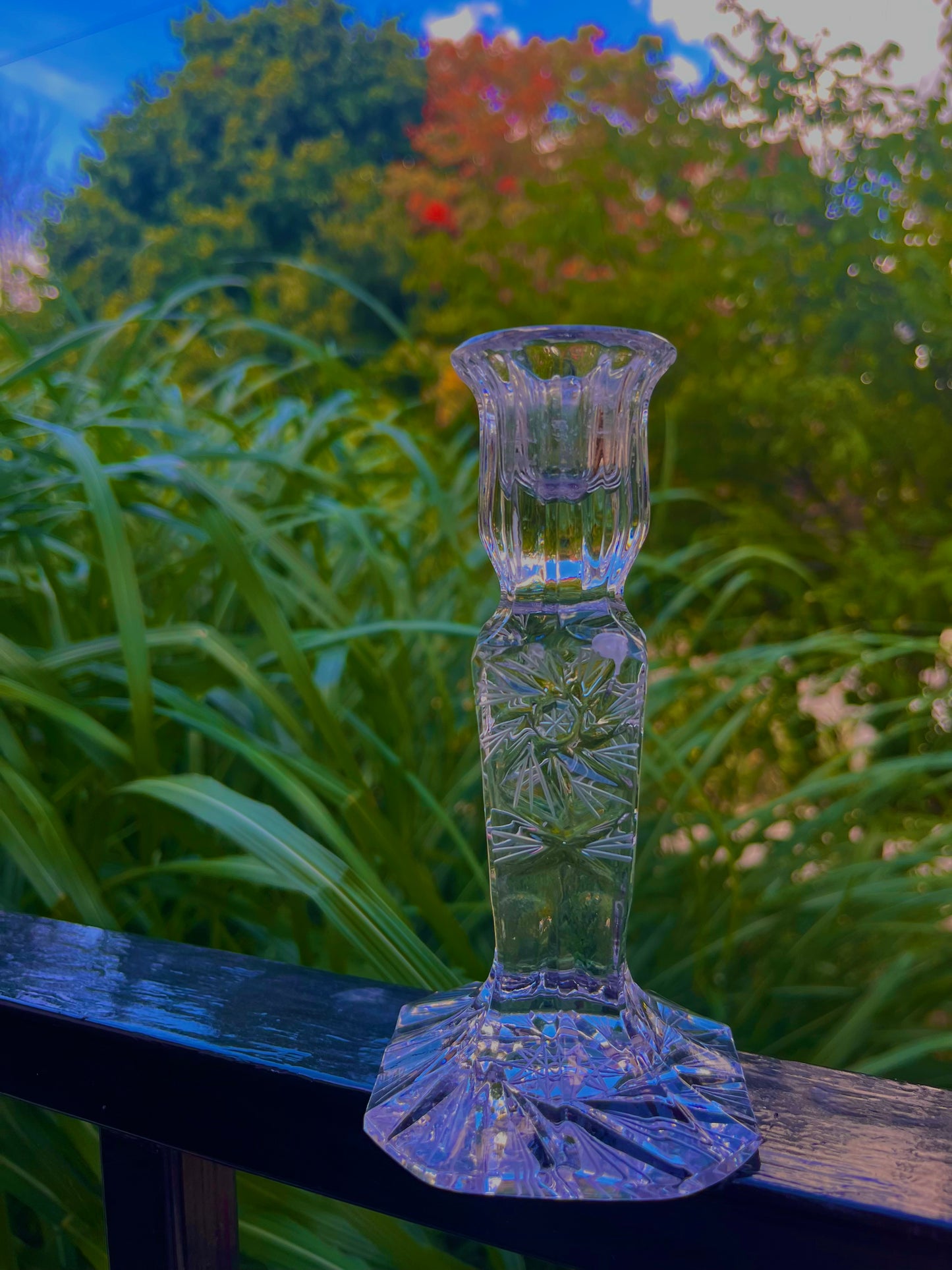 Vintage Crystal Candle Sticks