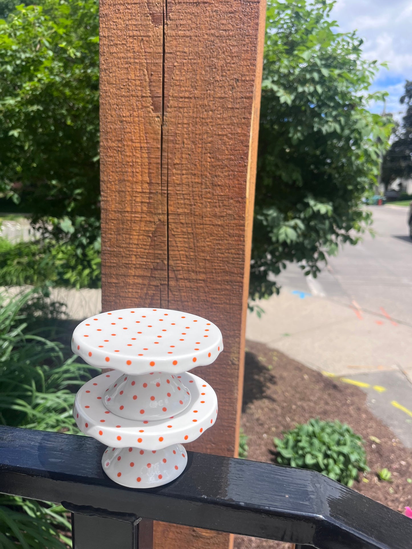 Mini Polka Dot Cake Plate