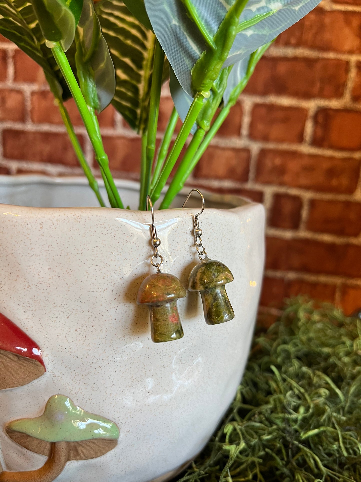Mushroom Earrings and Pendants