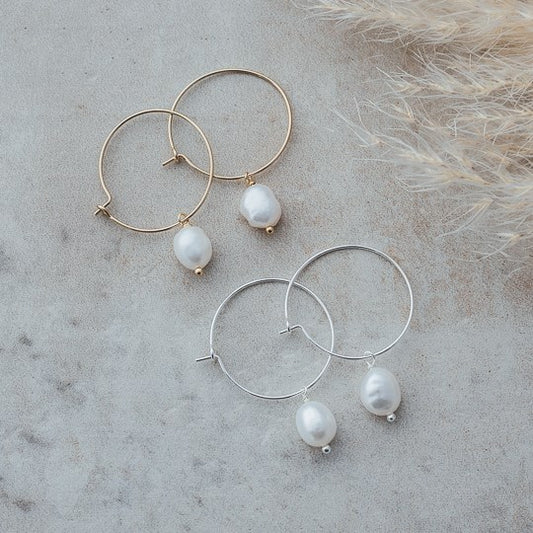 Bellamy Hoop Pearl