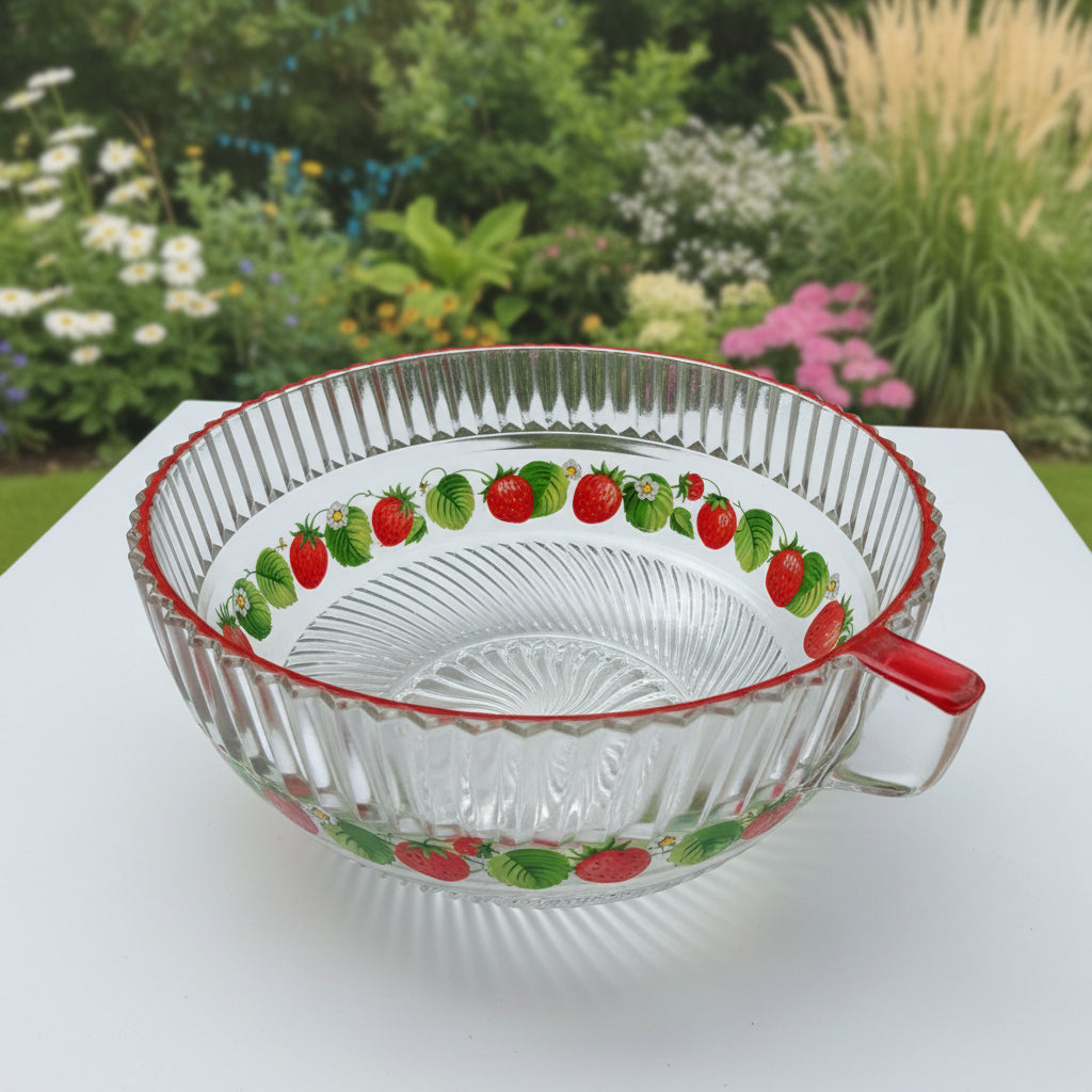 Vintage Strawberry Bowls - set