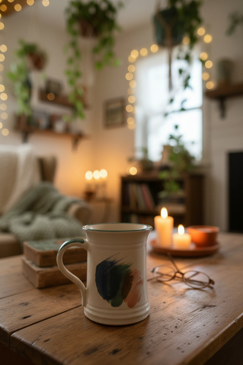 Vintage Pottery Signed Mug