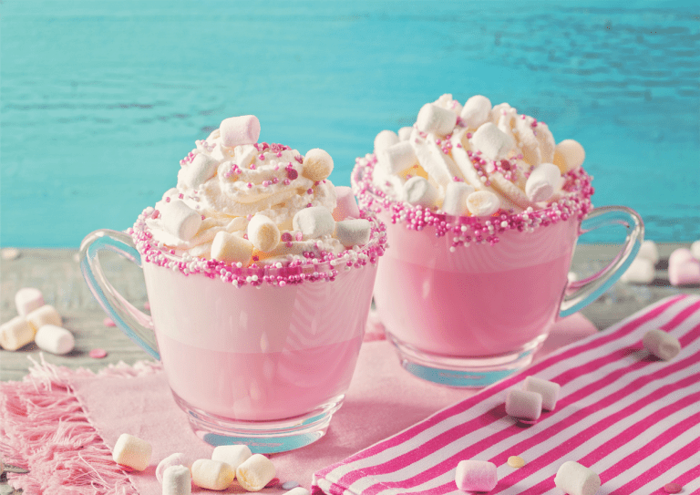 Pink Flamingo Hot Chocolate: White Chocolate