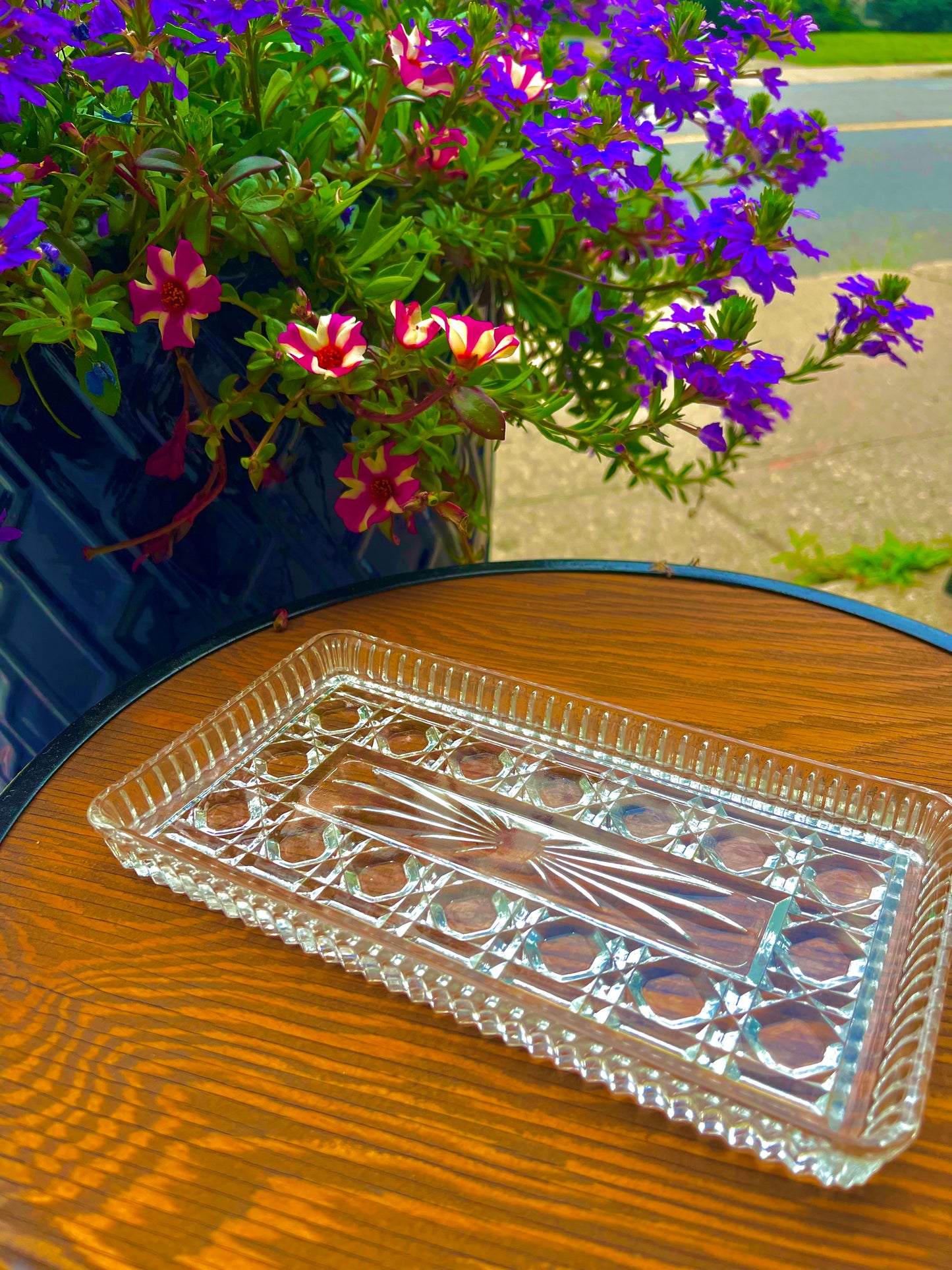 Vintage Glass Crystal Tray