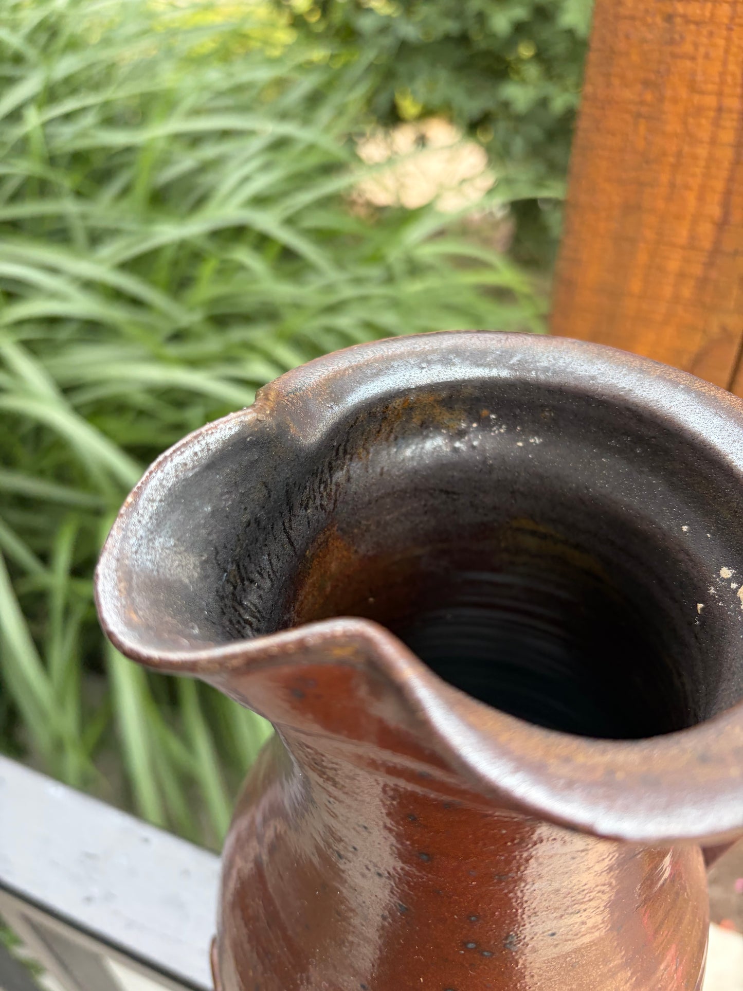 Vintage French Studio Stoneware Pitcher 1950s