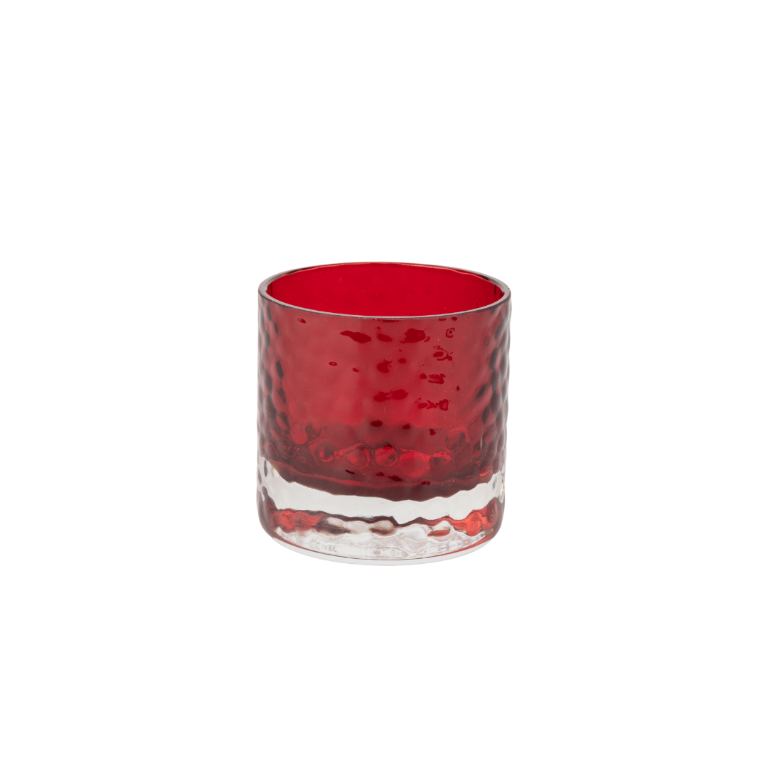 Red& Green Glass Tealight Holder