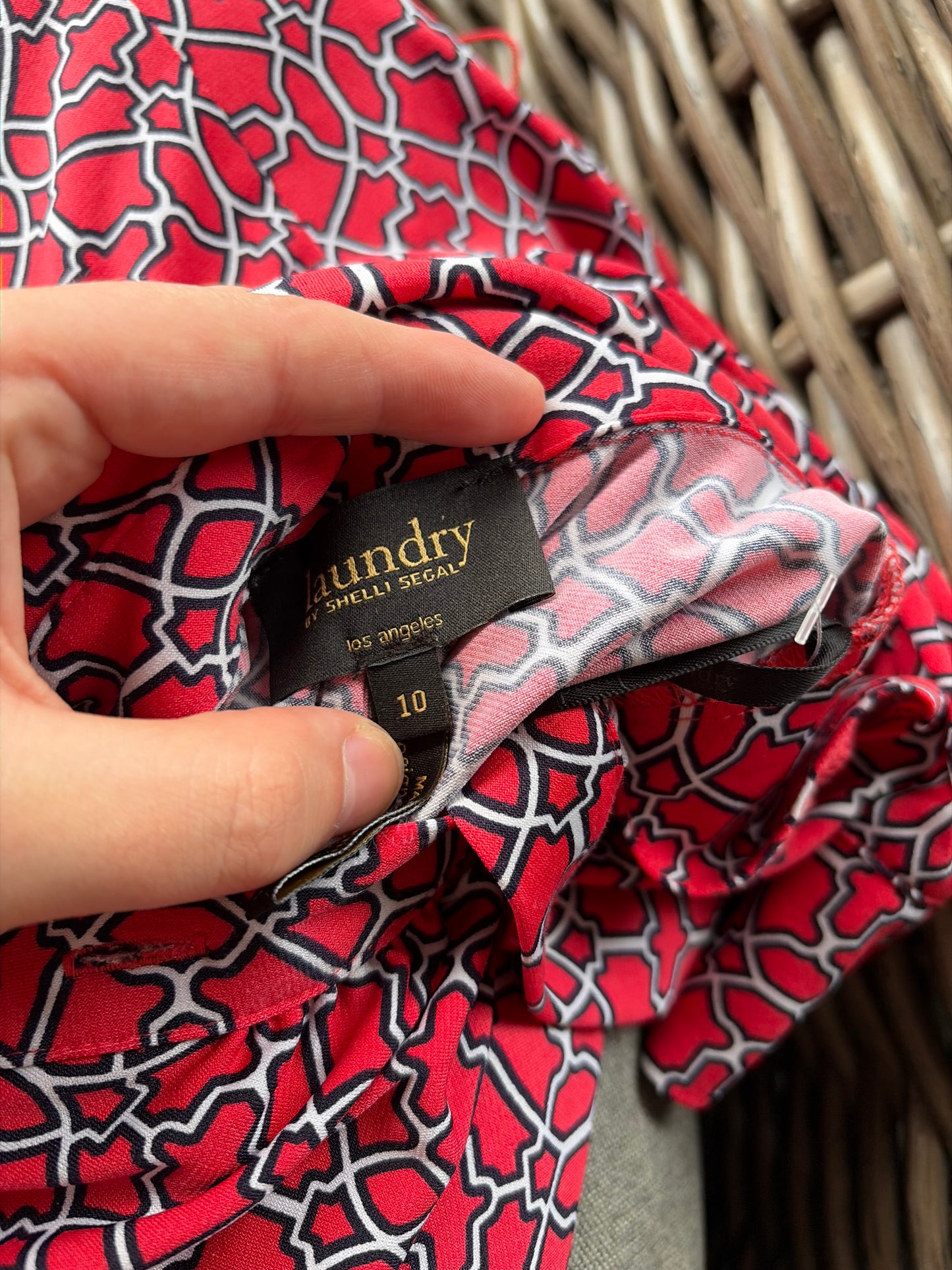 Red "Laundry" Vintage Shift Dress