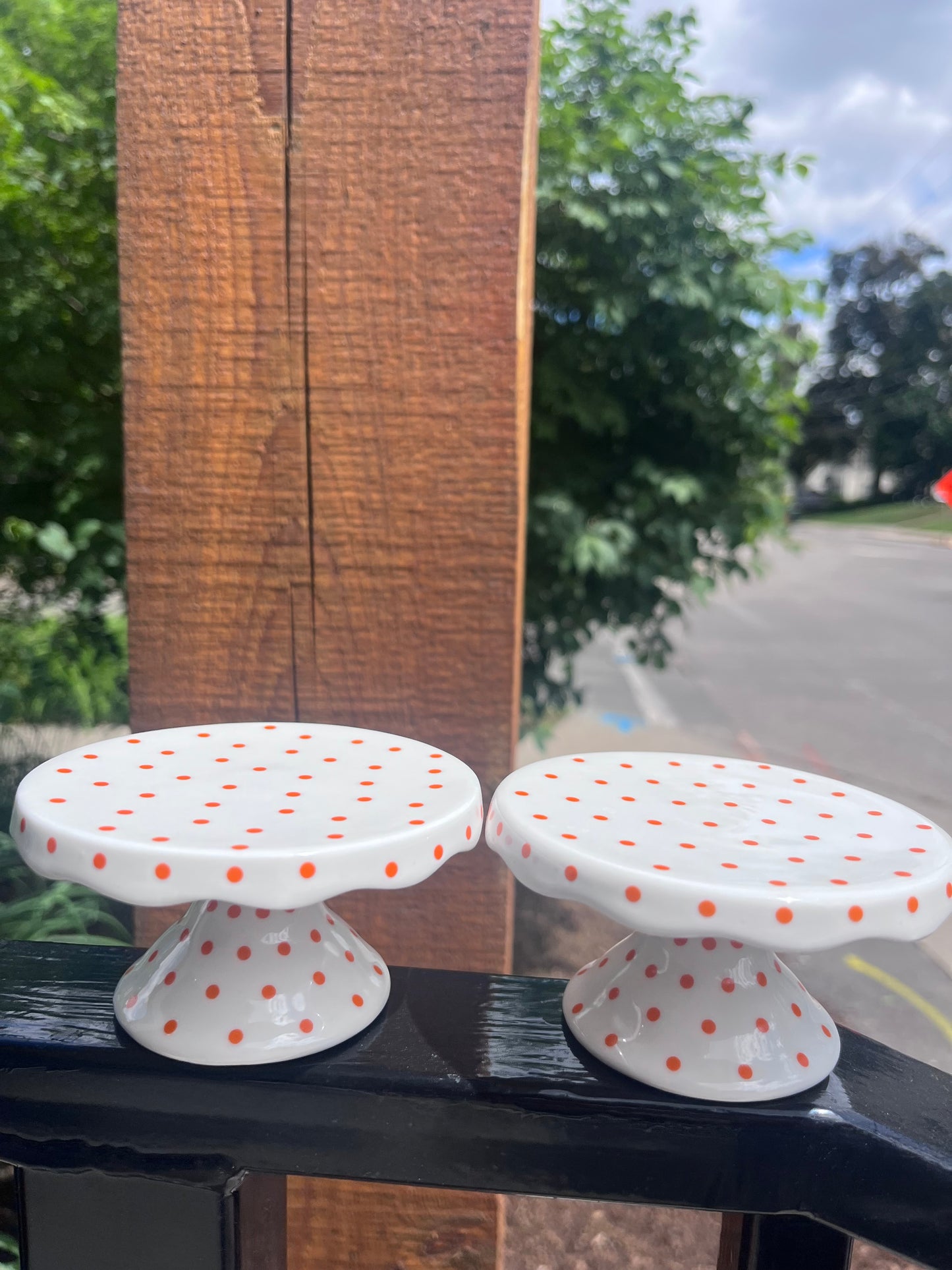 Mini Polka Dot Cake Plate