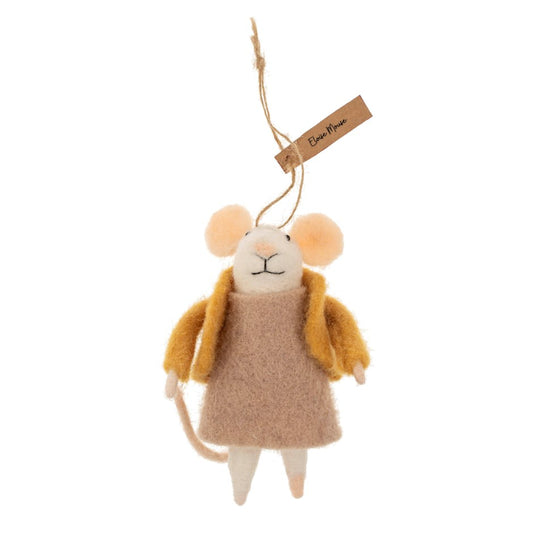 Eloise Mouse Felted Mouse Ornament