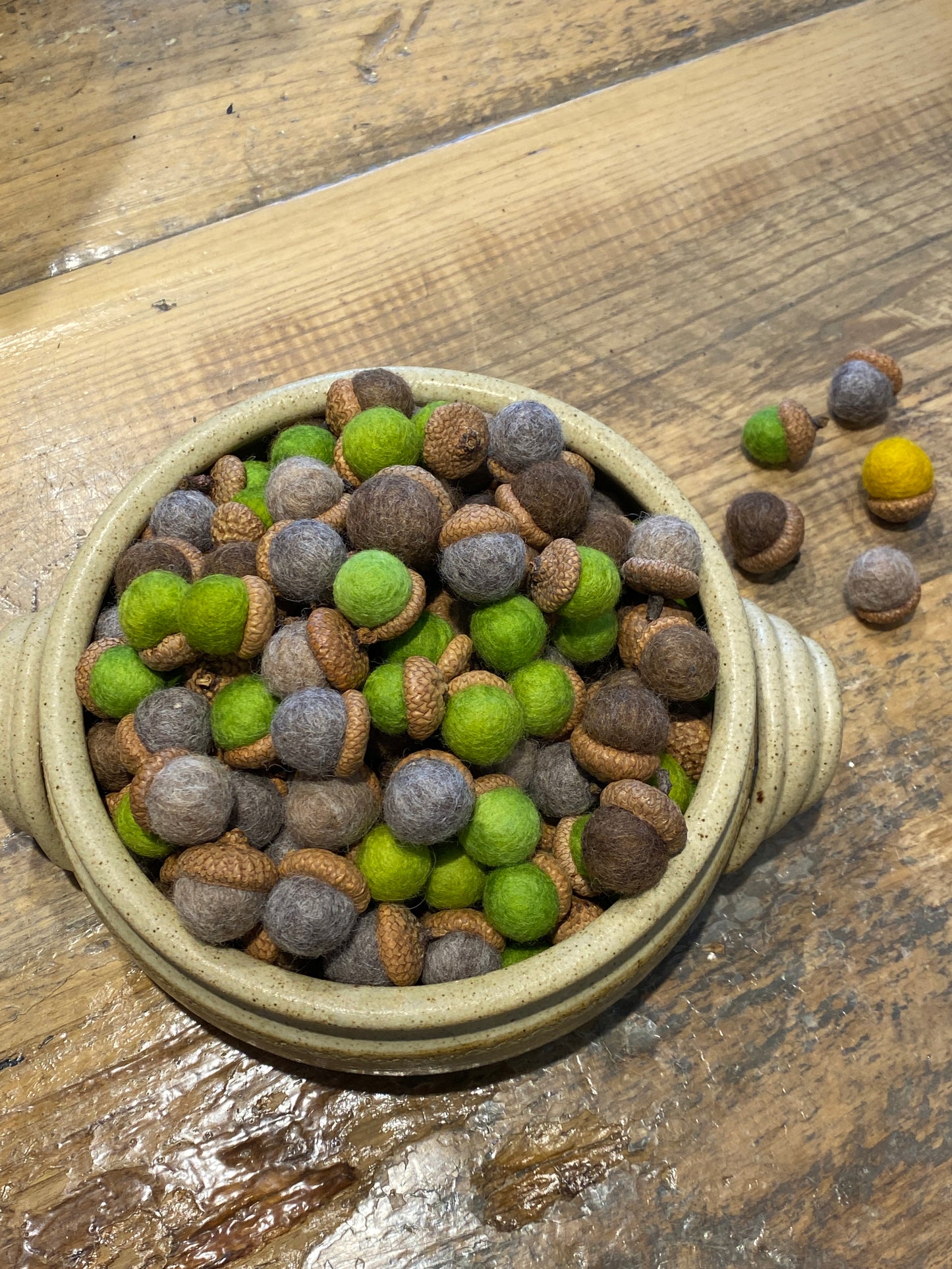 Felted Acorns: Handmade & Locally Made