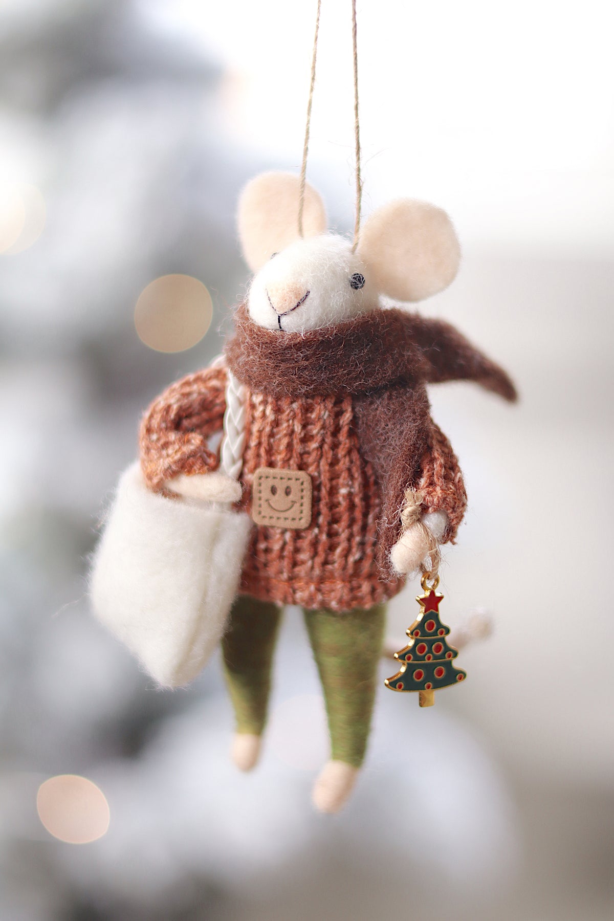 Festive Frederick Felted Mouse