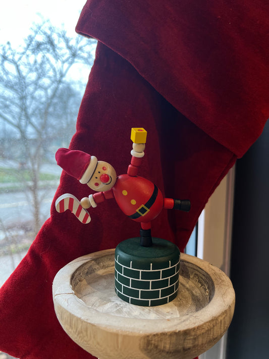 Santa Wooden Floppy Toy