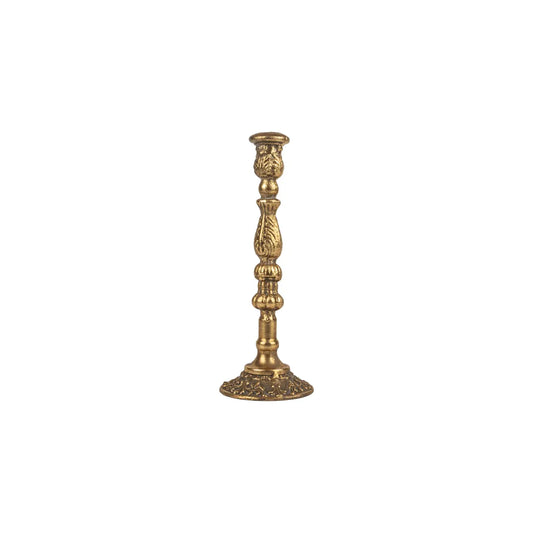 Gold Carved Cast Iron Candle Holders