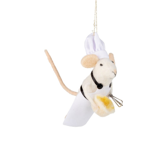 Felt Baker Mouse Ornament