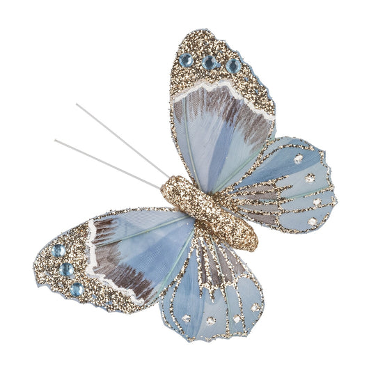 Blue Butterfly Clip Ornament
