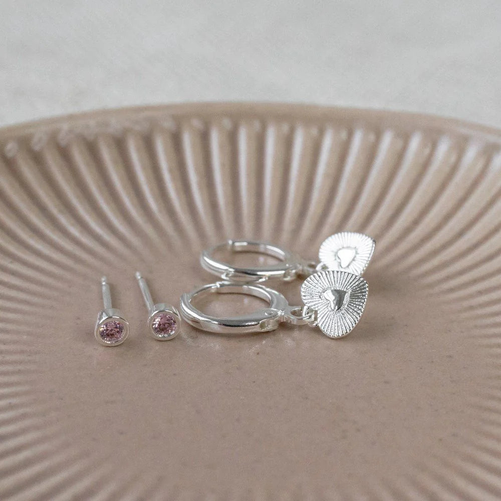 Sweetheart Duet Earrings Set - Square