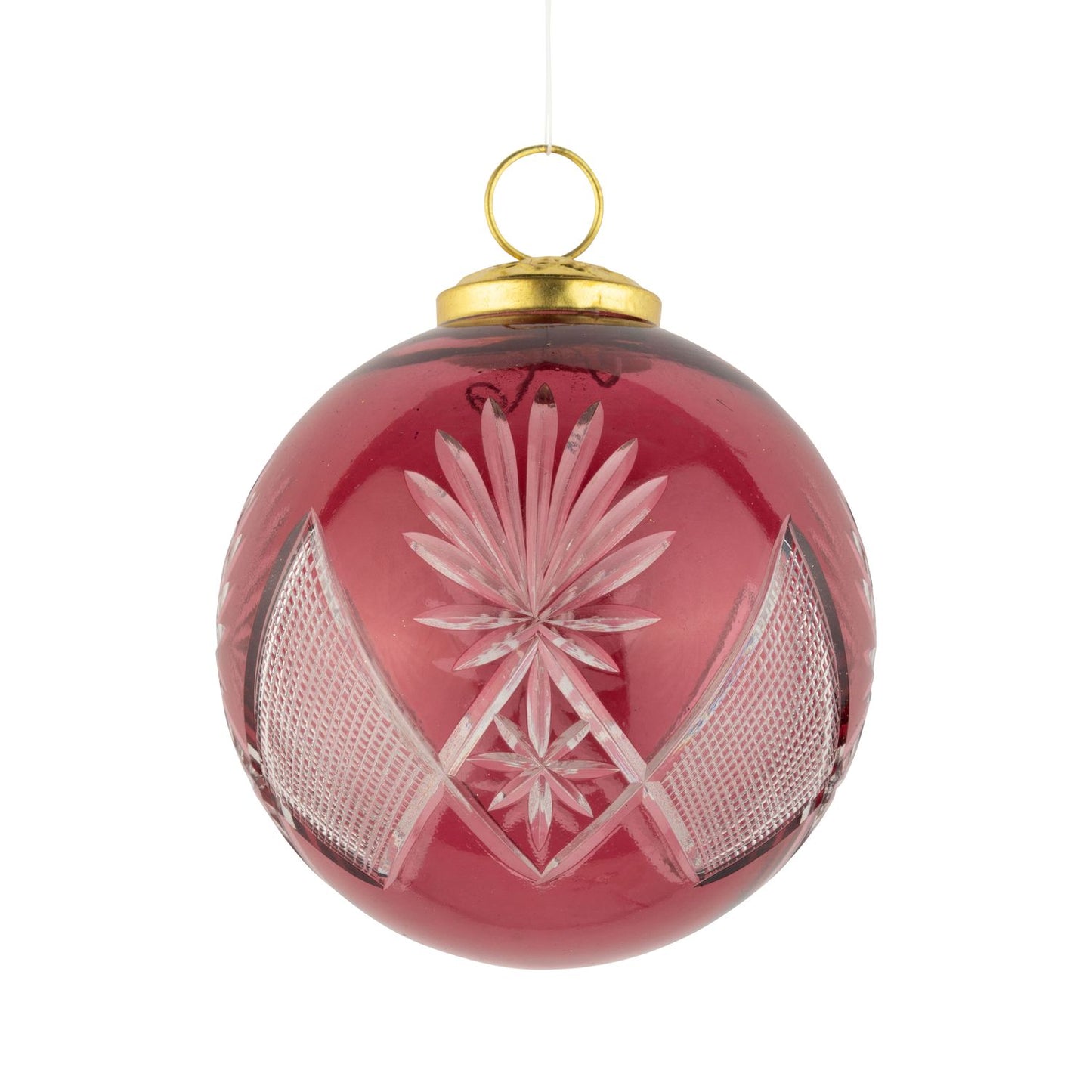 Translucent Red Glass Ball Ornament 100 mm
