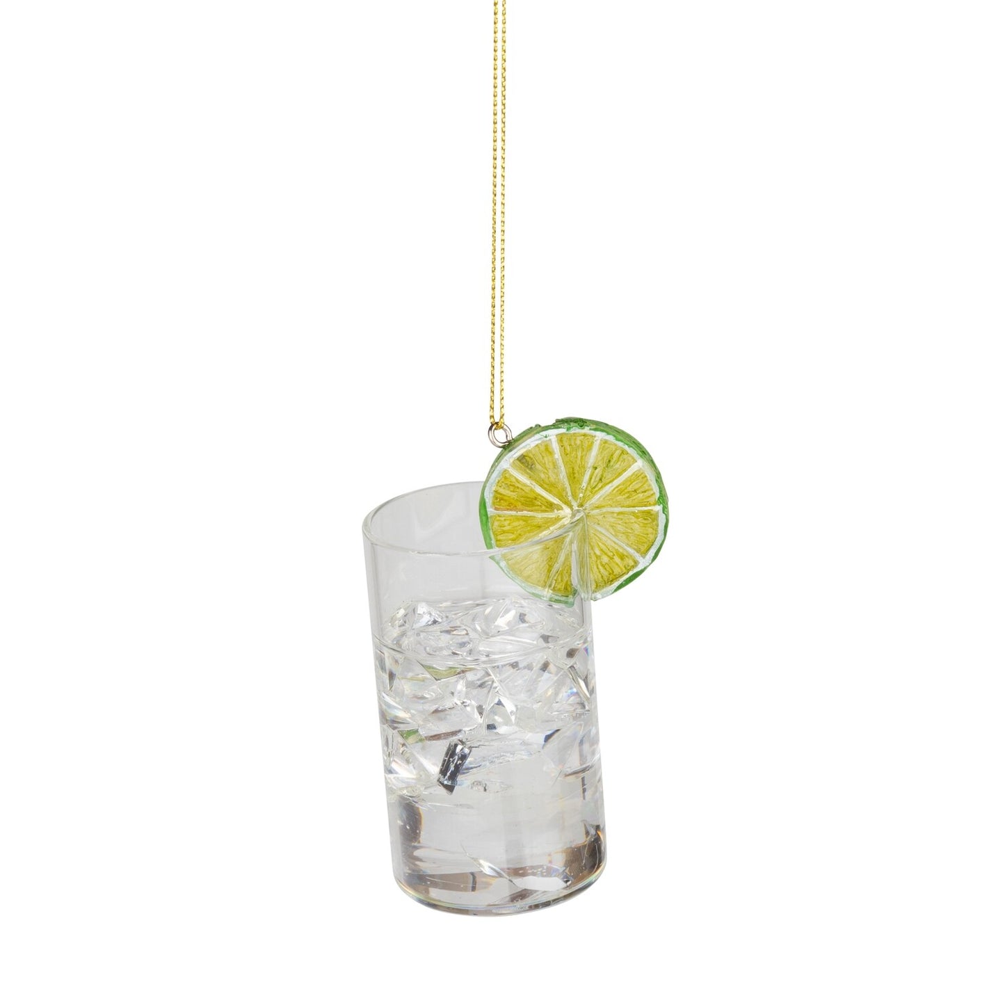 Glass Gin & Tonic Bottle Ornament