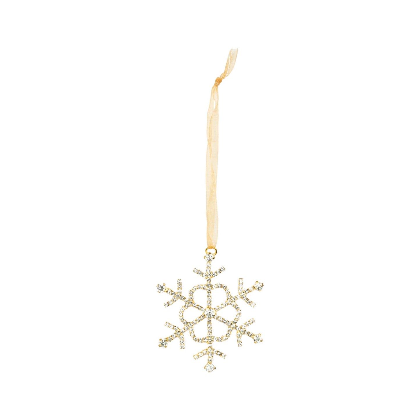 Clear Cut Rhinestone ornament, gold