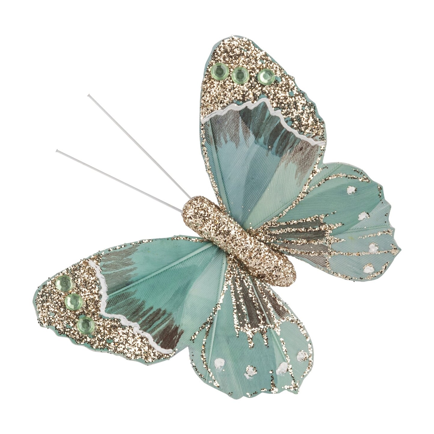 Turquoise Butterfly Clip Ornament