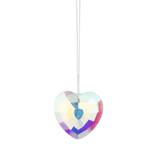 Clear Glass Heart Ornament