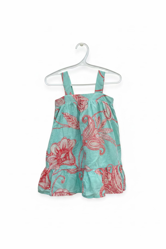 Teal & Coral Kids Dress