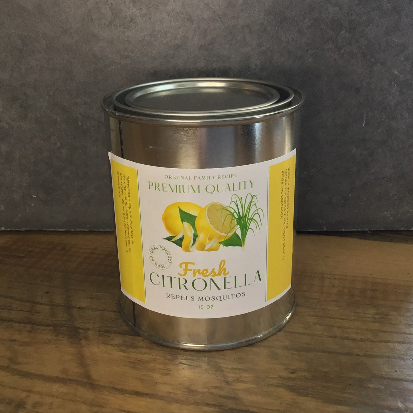 Metal Lidded Citronella Candle