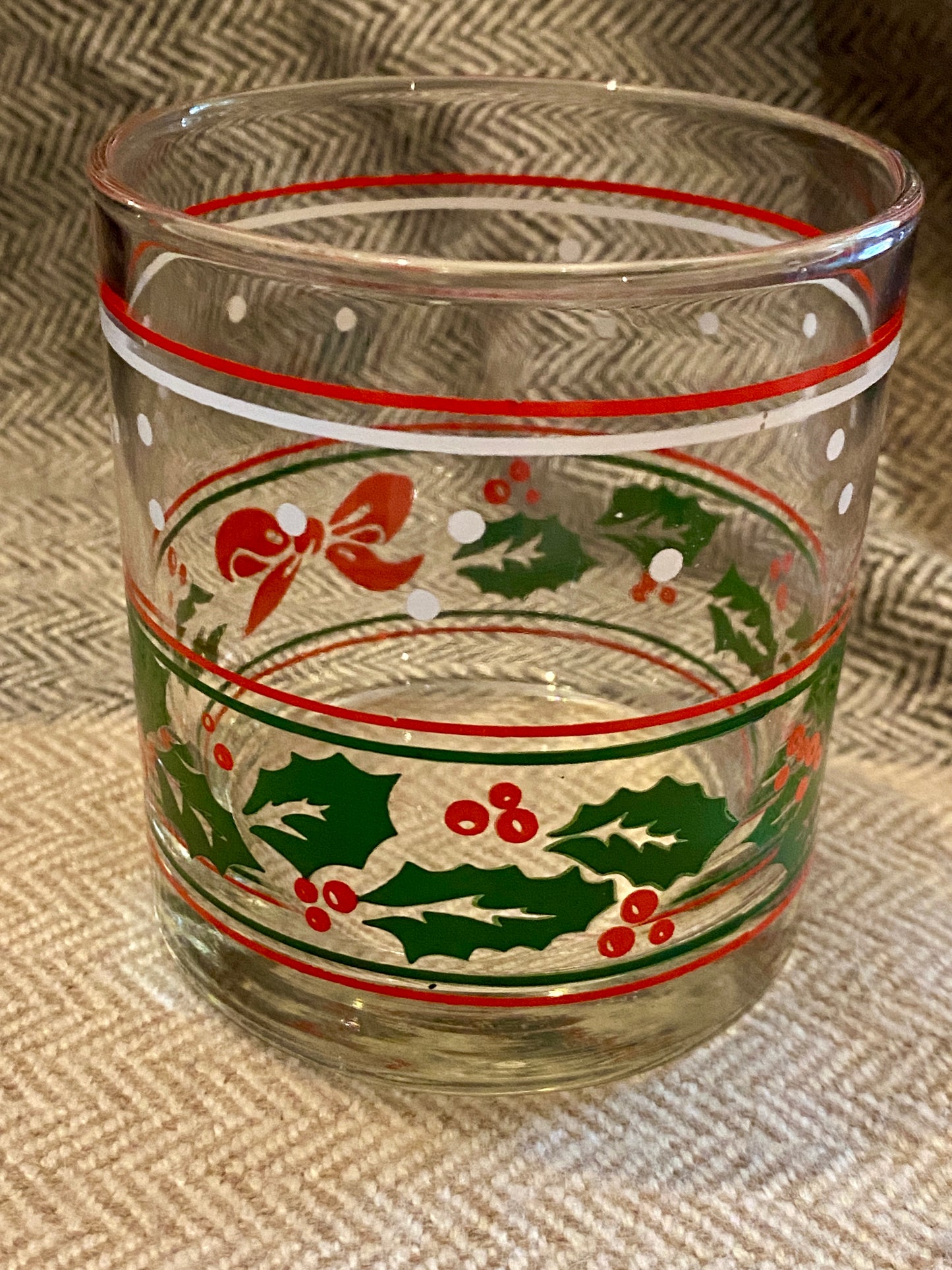 Vintage Collectible Lowball Christmas Glasses