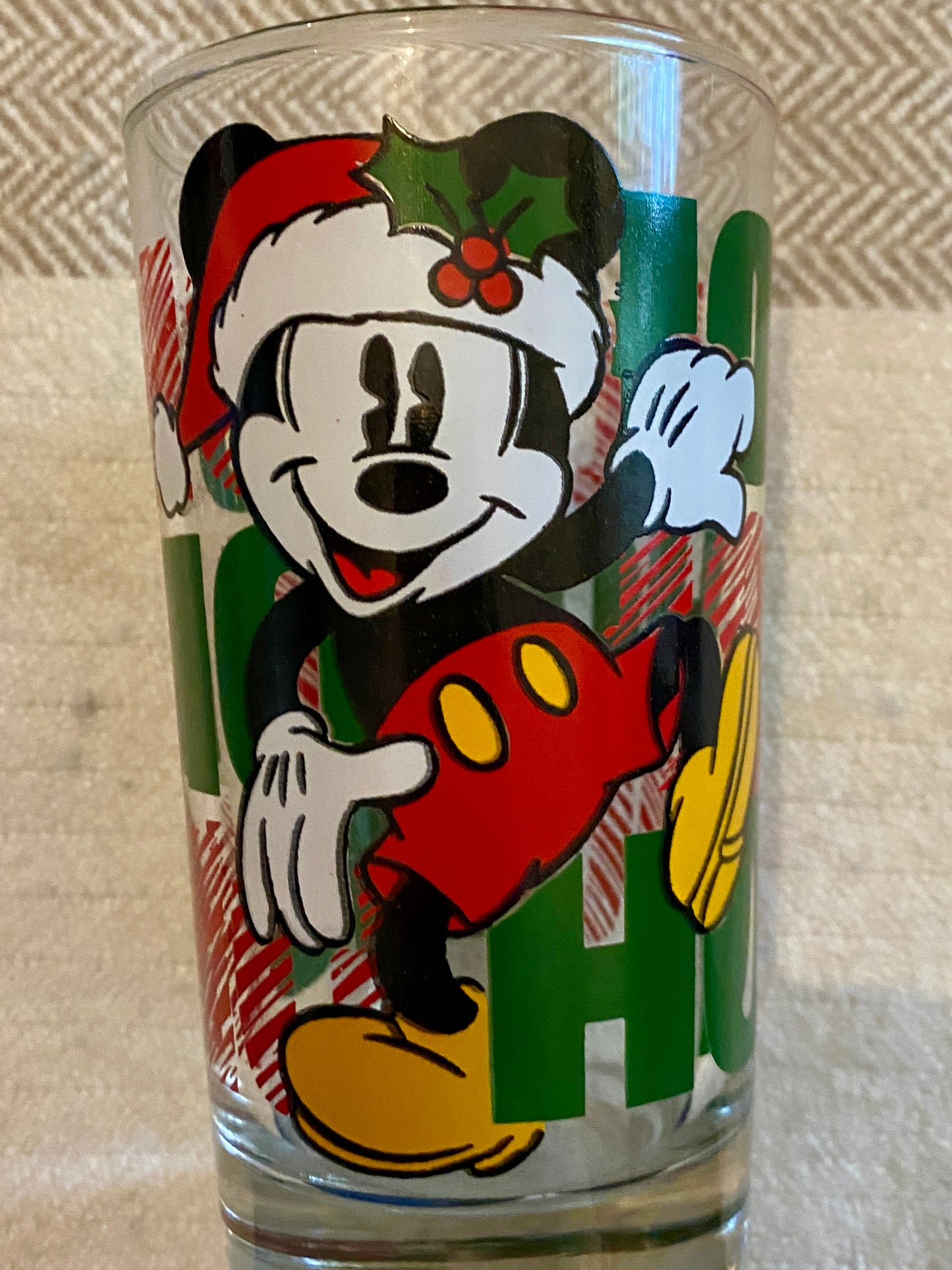 Mickey Mouse Vintage Christmas Drinking Glasses
