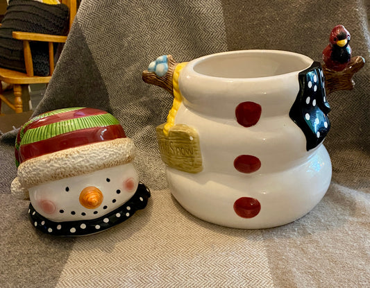 Vintage Snowman Cookie Jar