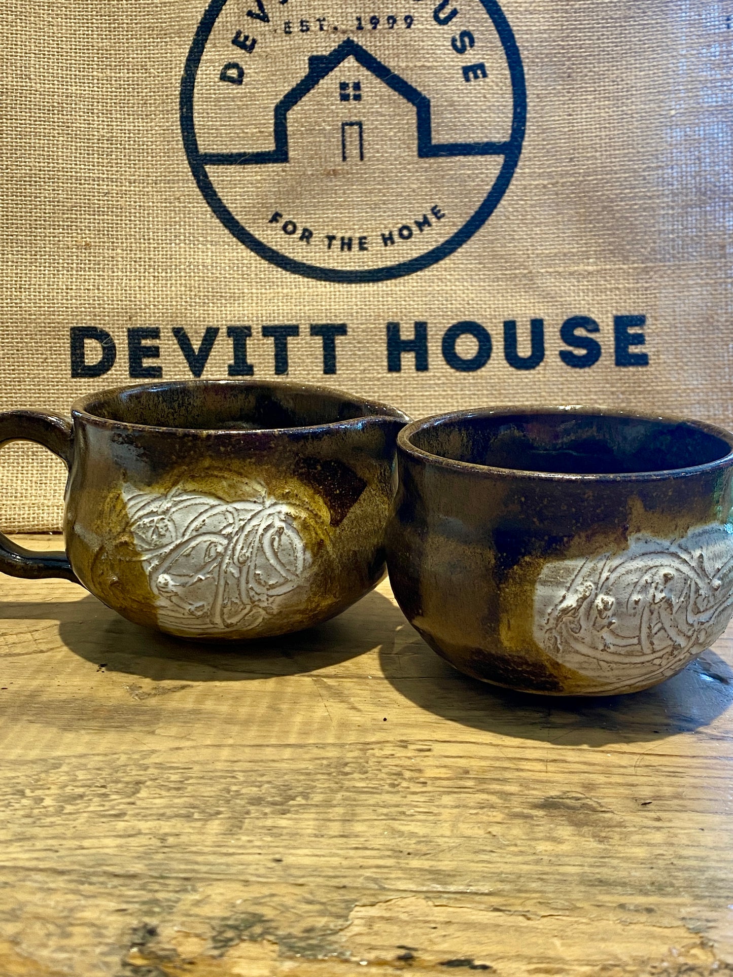 Handmade Pottery Creamer and Sugar