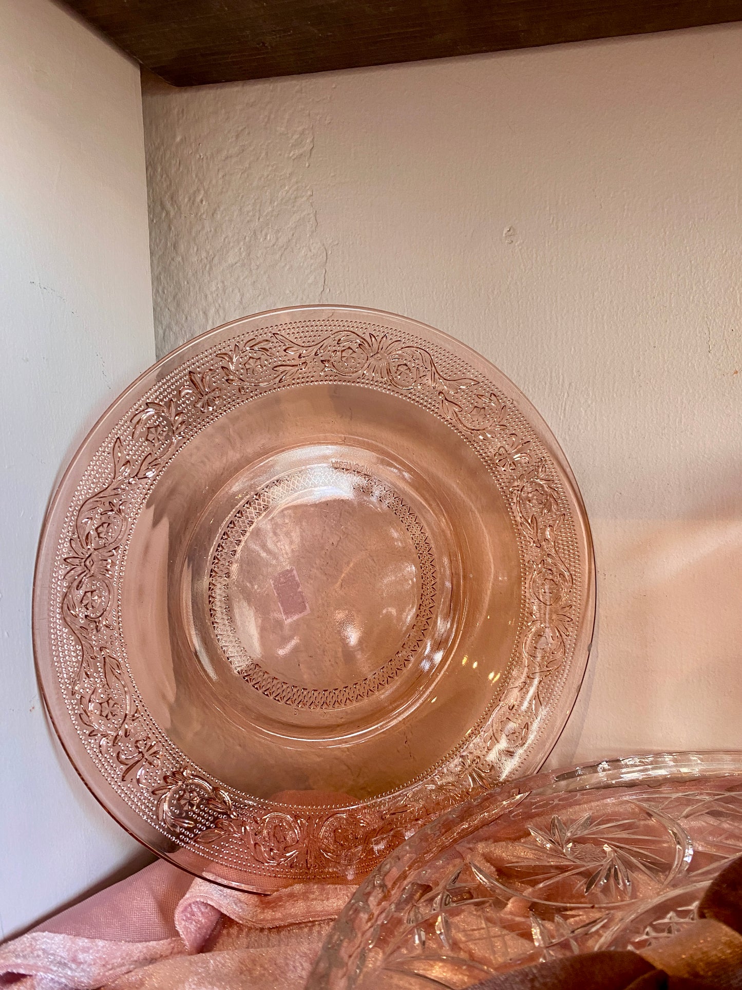 Vintage KIG Indonesia Pink Glass Dishes