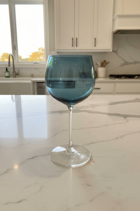 Vintage Blue Wine Glasses
