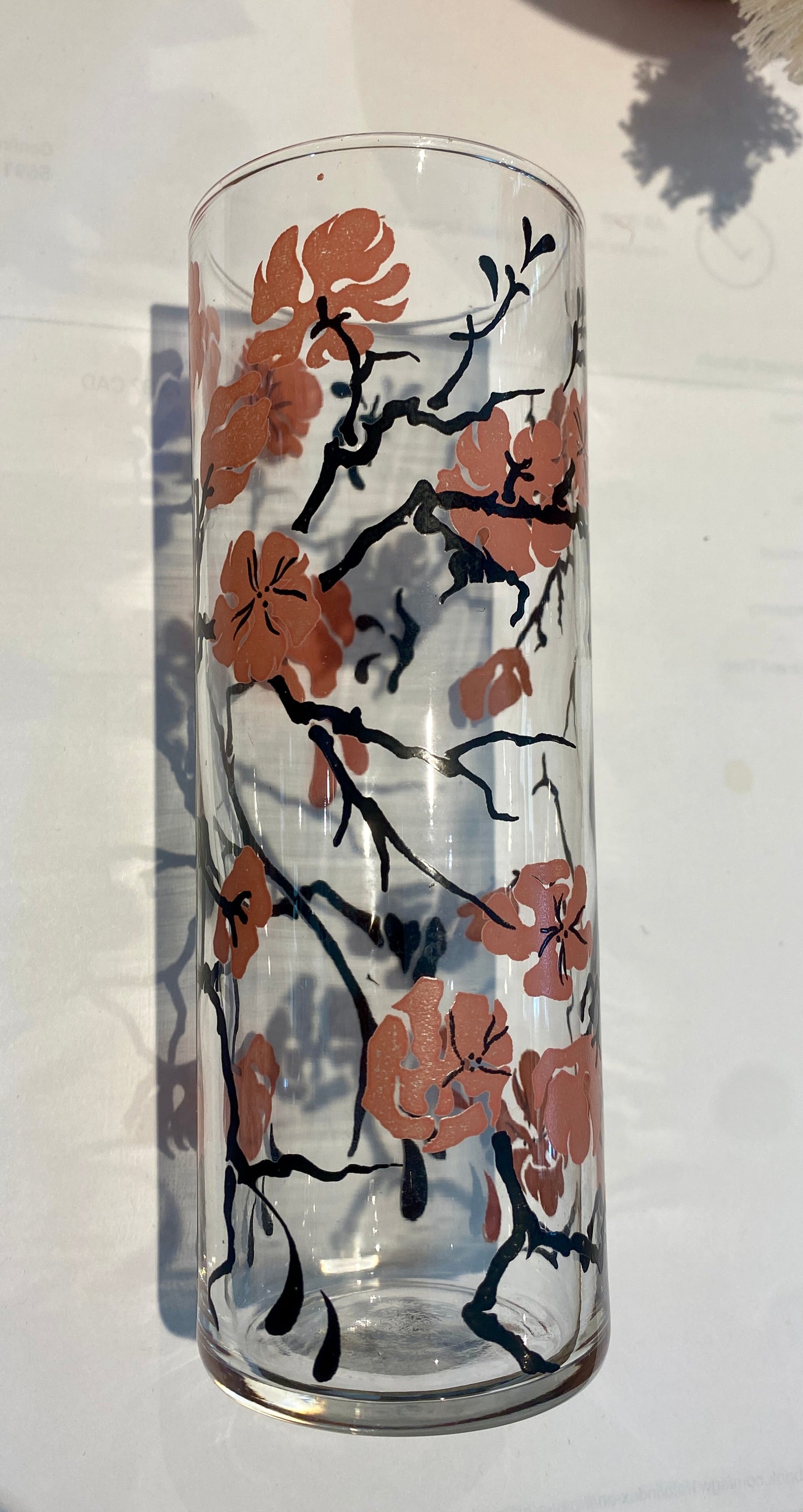 Cherry Blossom MCM Collectible Highball Glasses