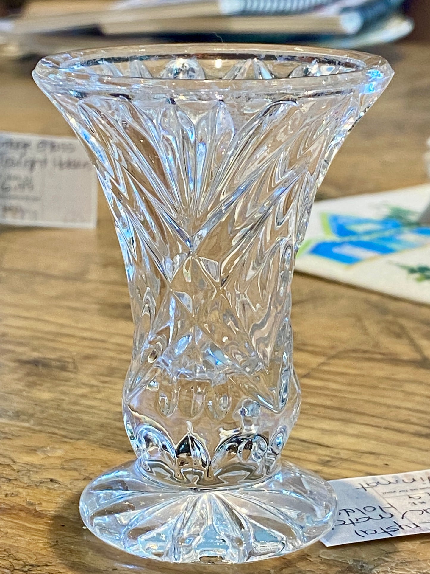 Vintage Crystal Toothpick or Match Holder