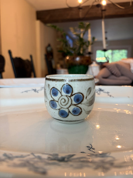 Small Blue Studio Pottery Pieces