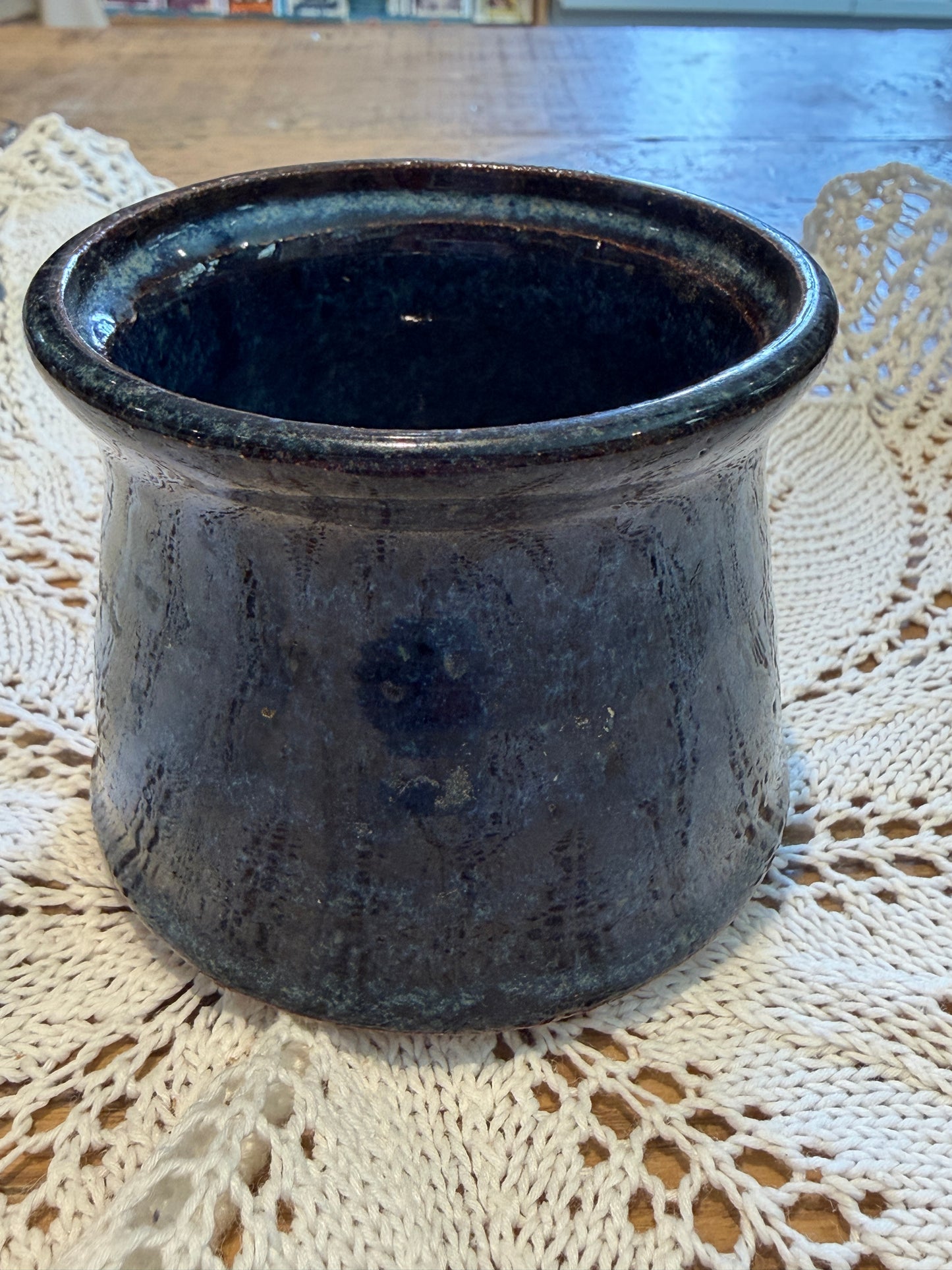 Small Blue Studio Pottery Pieces