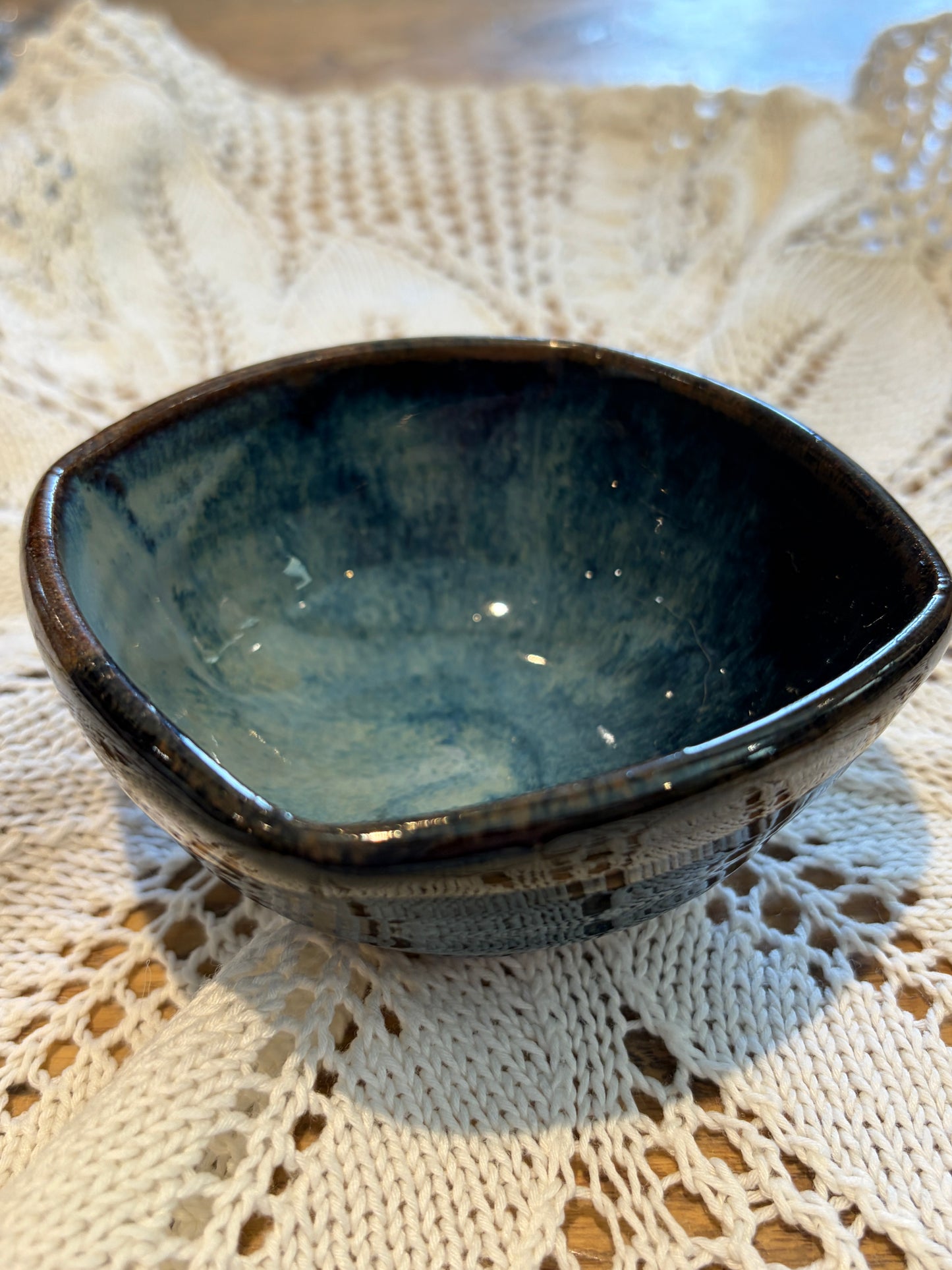 Small Blue Studio Pottery Pieces