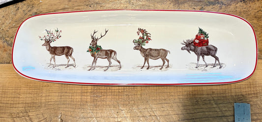 Vintage Pottery Barn Christmas Serving Tray