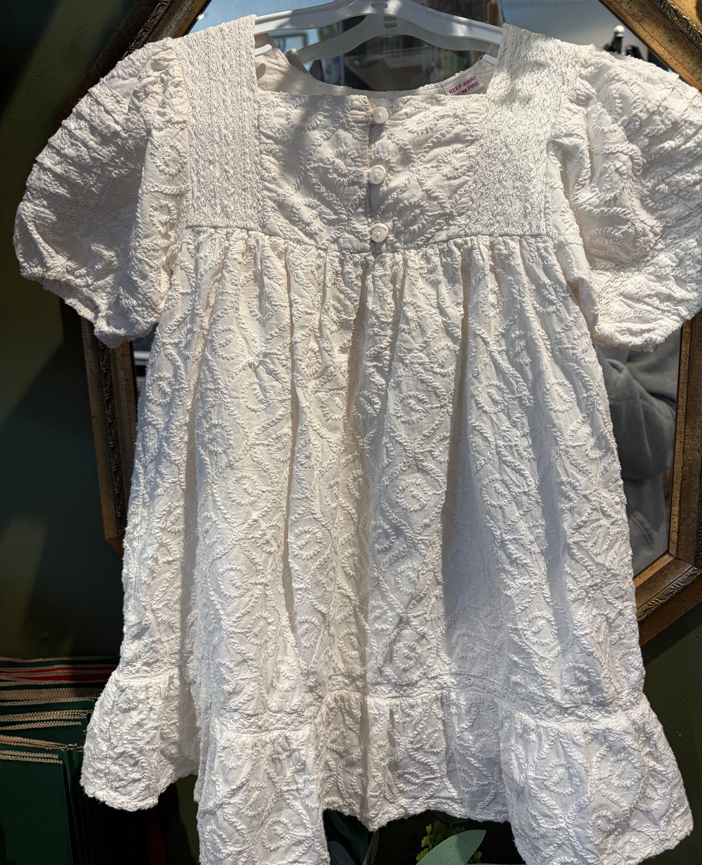 Child's White Eyelet Dress