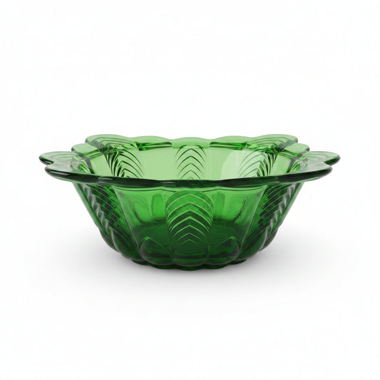 Green Depression Glass Bowl