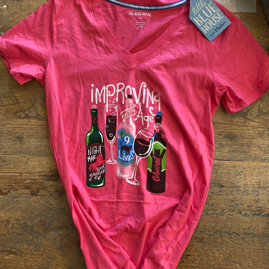 Improving with age - Pink Women’s Pajama Tee