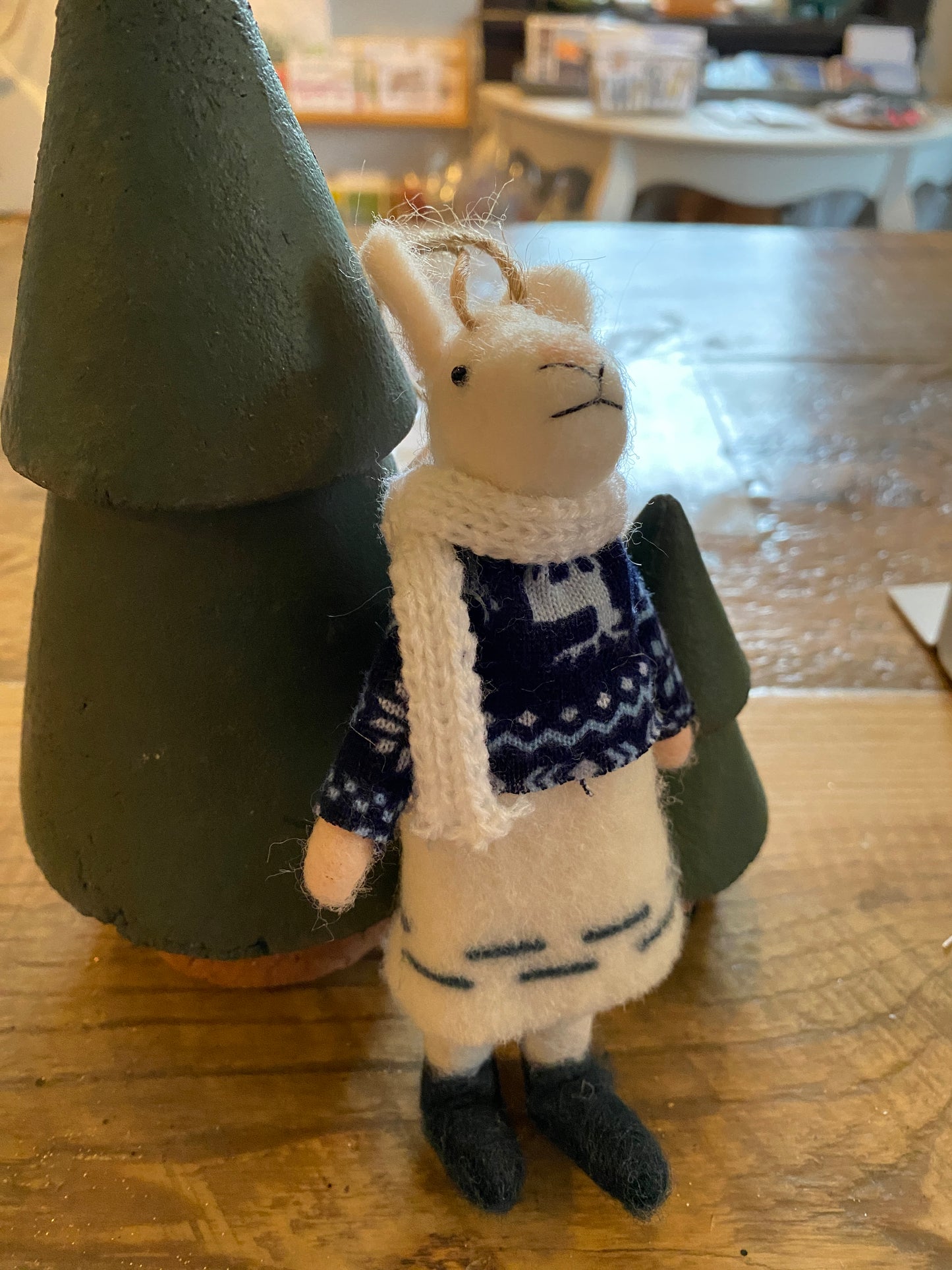 Icelandic Isla Felted Mouse Ornament
