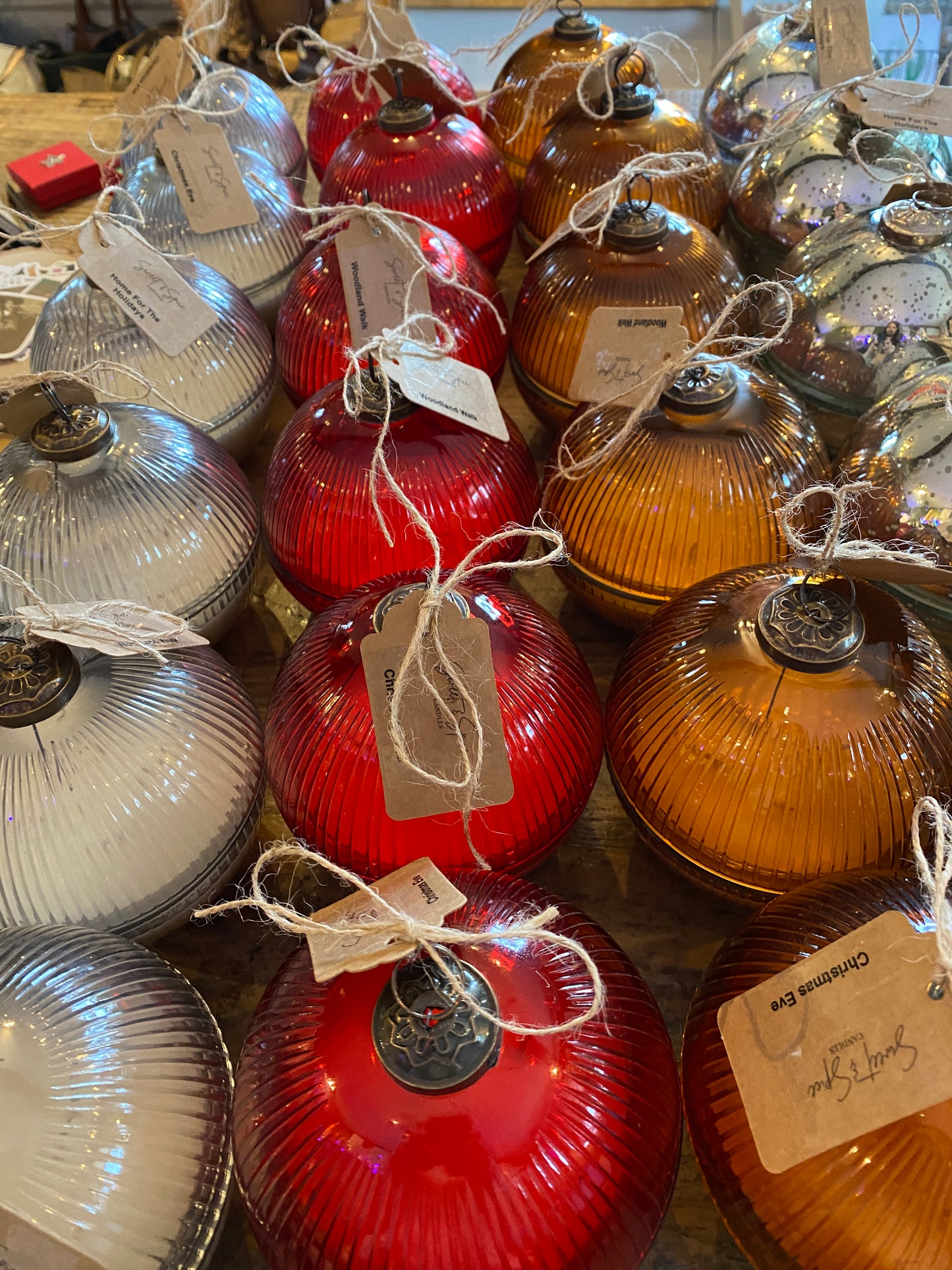 Christmas Tree & Ornament Dish Candles